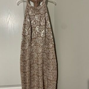 Nearly new. Worn once. Beautiful formal gown with split in front.